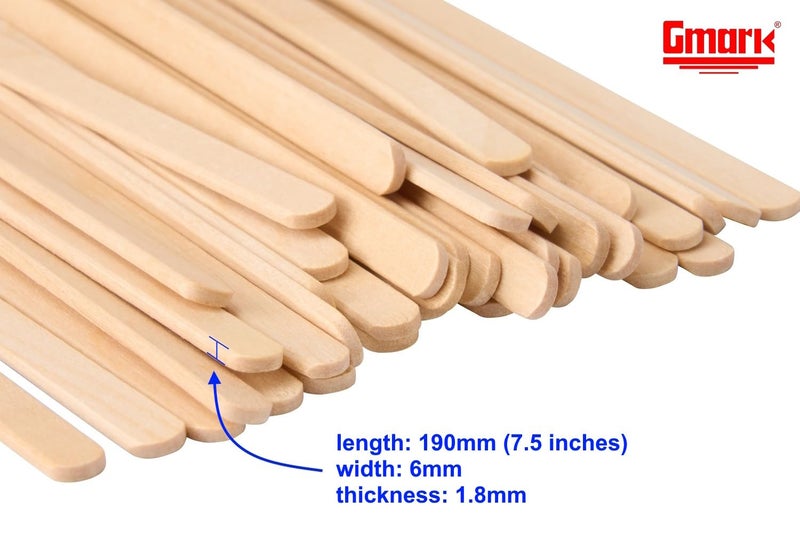 Gmark Coffee Stir Sticks 7.5" 1000pc Round End, Eco Friendly Coffee Stirrers Wood for Hot Drinks - Natural Birch Wood GM1117 - Image 2